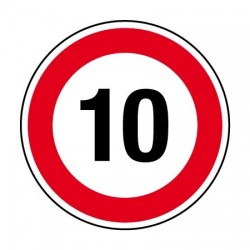 Panneau vitesse limitée à 10