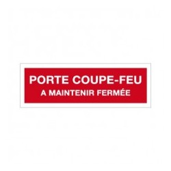 Plaque PVC Porte coupe feu...