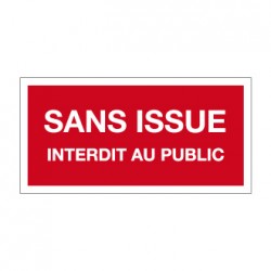 Plaque PVC Sans issue...