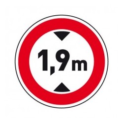 Panneau hauteur limitée à...